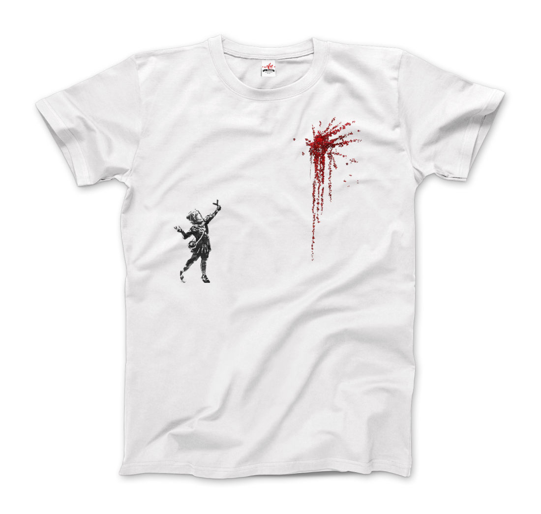 Banksy Valentines Day mural reproduction t-shirt