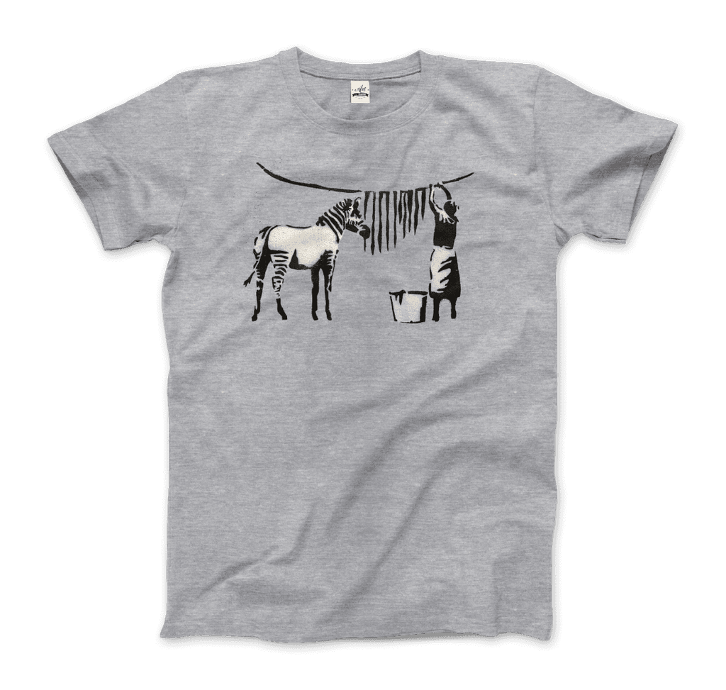 Banksy Zebra Stripes artwork t-shirt