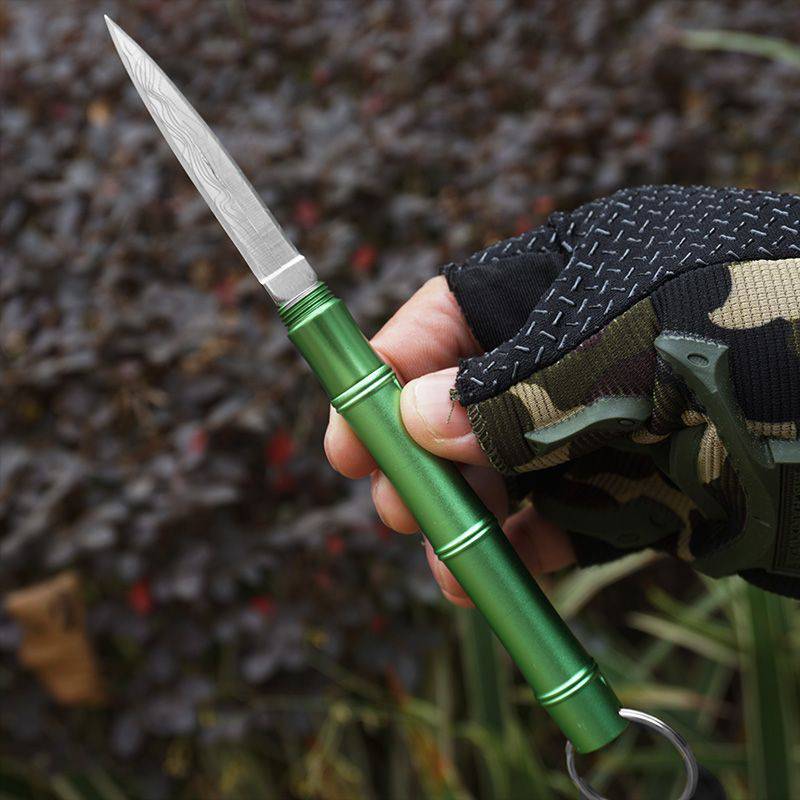 Green Bamboo Portable Outdoor Self-defense Folding Knife