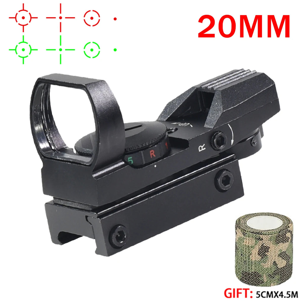 Tactics HD101 HD103 1X40 Red Dot Sight Hunting Scope Red/Green Reflex Holographic Dot Sight 4 Reticle Scope 11mm/20mm