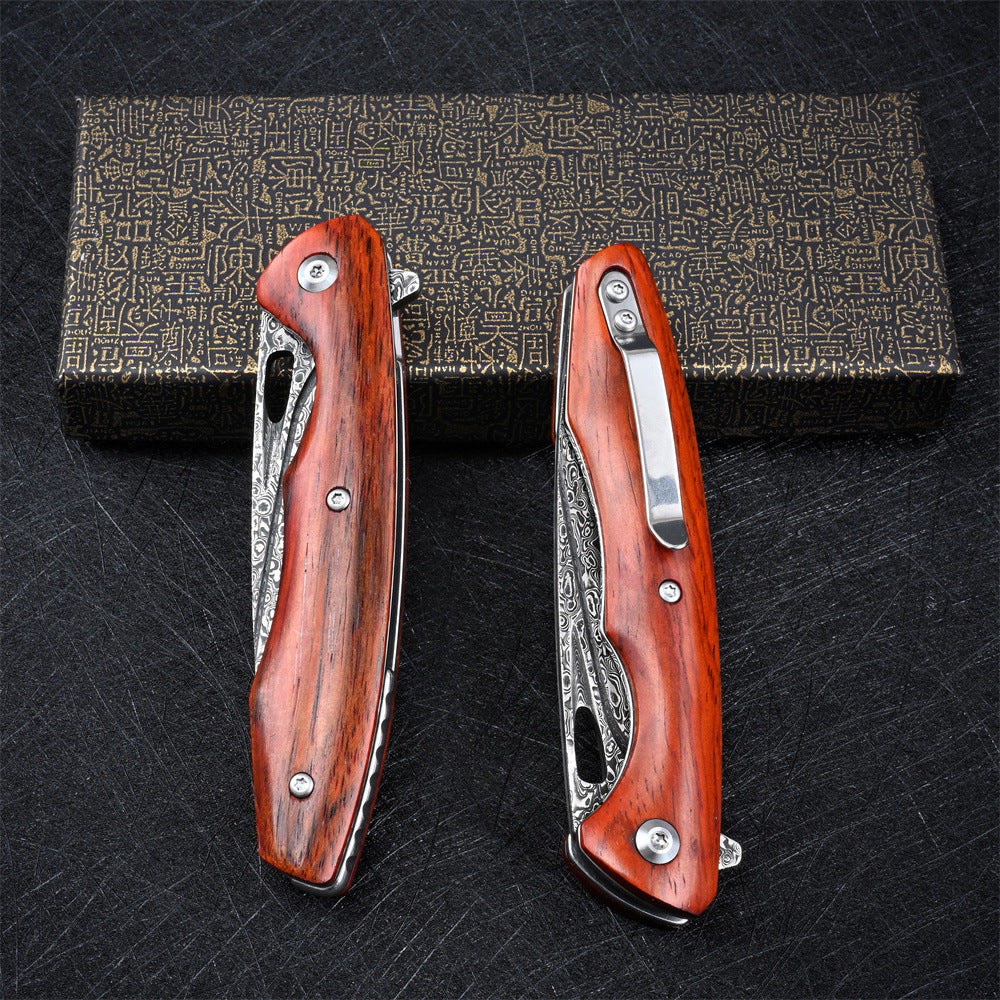 High Hardness VG10 Damascus Steel Self-defense Folding Knife