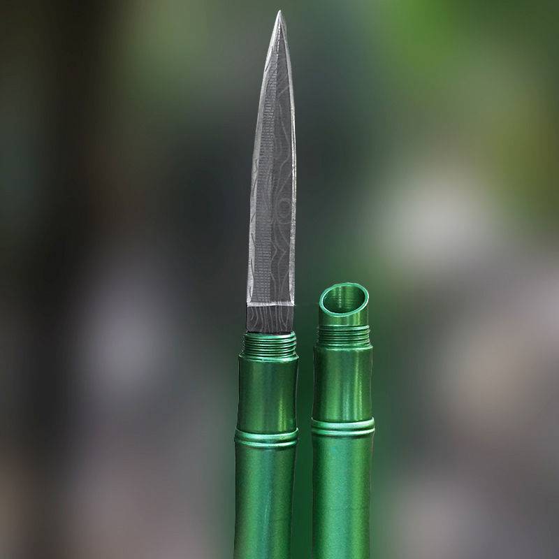 Green Bamboo Portable Outdoor Self-defense Folding Knife