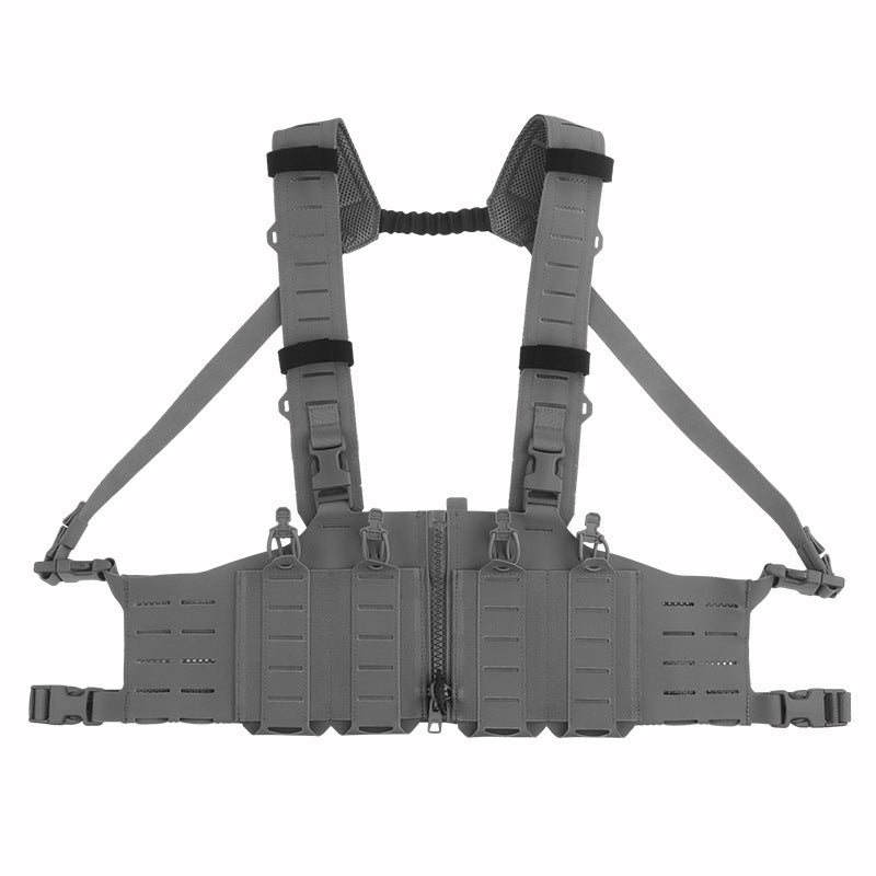 Lightweight SF Tactical Chest Hanging Zipper H-shaped Strap