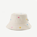 Women's Flower Embroidered Sunshade Bucket Hat