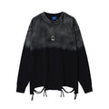 Handsome Washed-look Ombre Necklace Loose-fit Bottoming Shirt Top