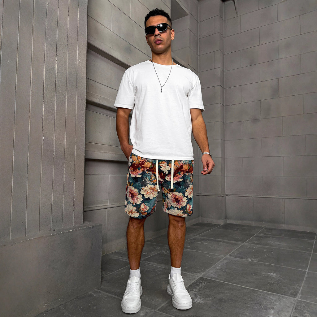 Fashionable Lake-Blue Summer Casual Shorts