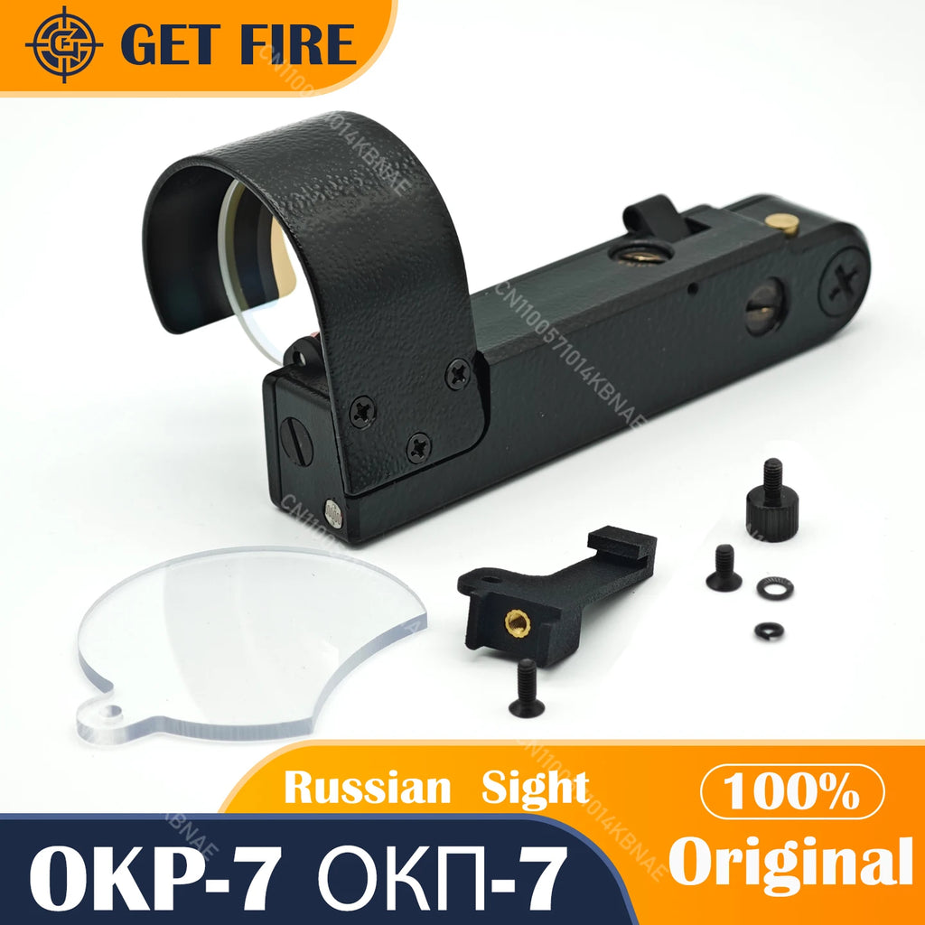 Original Russian Reflex Sight  ОКП-7MVD Tactical OKP-7 Red Dot Optic Front Lens Shield QR Mount Version Short Dovetail Mount
