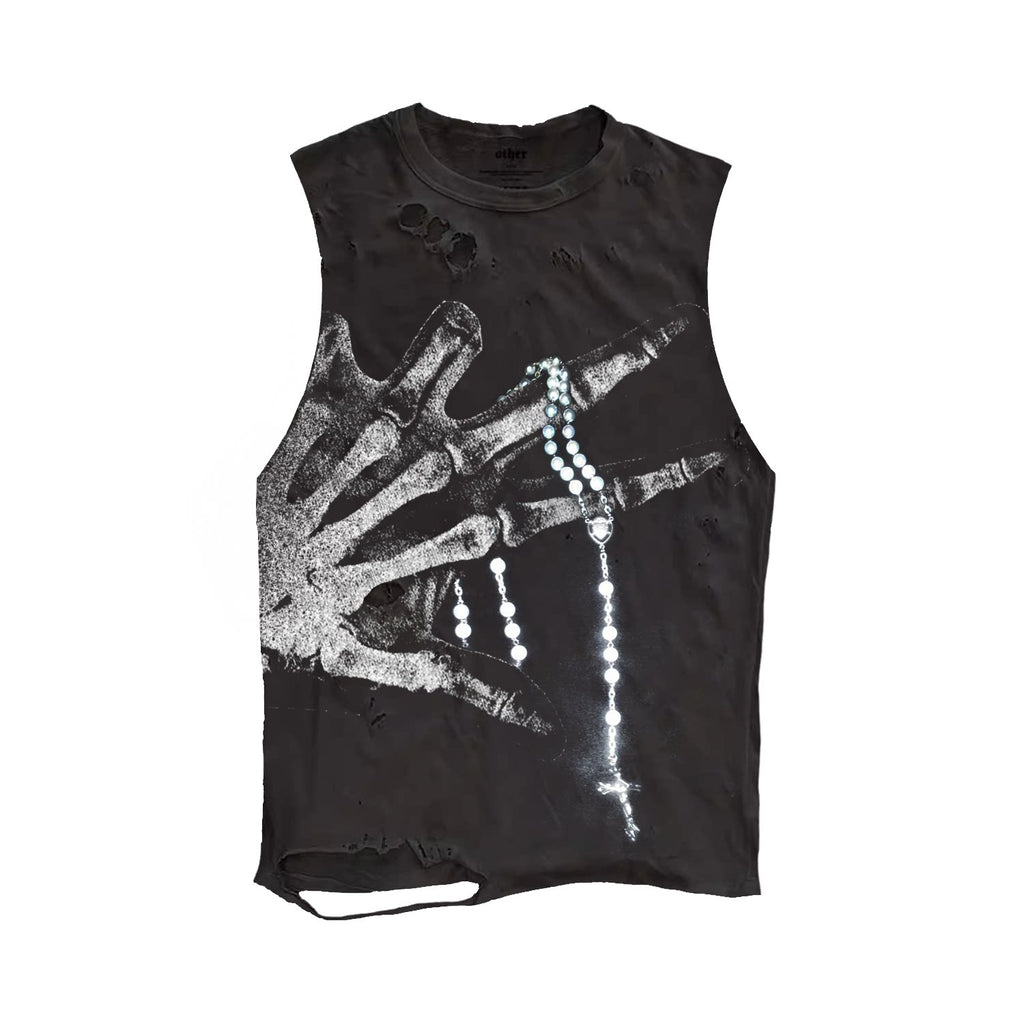 Vintage Distressed Subculture Post-apocalyptic Trend With Ripped And Cropped Sleeves