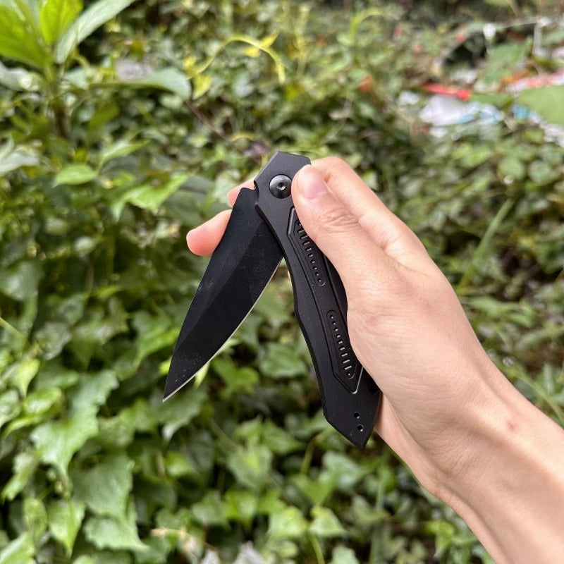KS 7800 Blk Launch 6 Pocket Knife 3.75" Blade D2 Steel Treated Aluminum Handle Outdoor Tactical EDC Hunting Knife Men's Gift