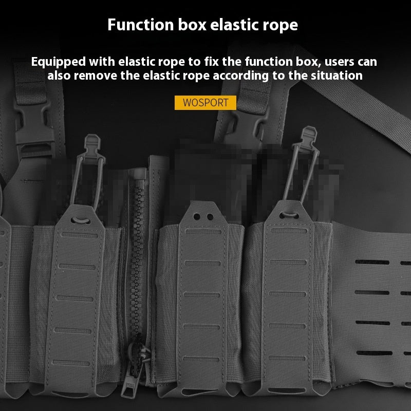 Lightweight SF Tactical Chest Hanging Zipper H-shaped Strap