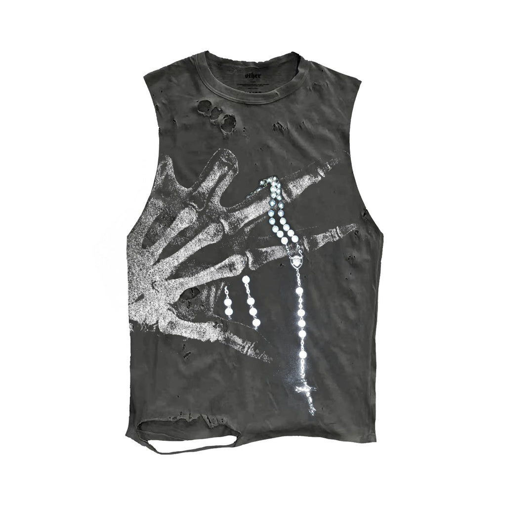 Vintage Distressed Subculture Post-apocalyptic Trend With Ripped And Cropped Sleeves