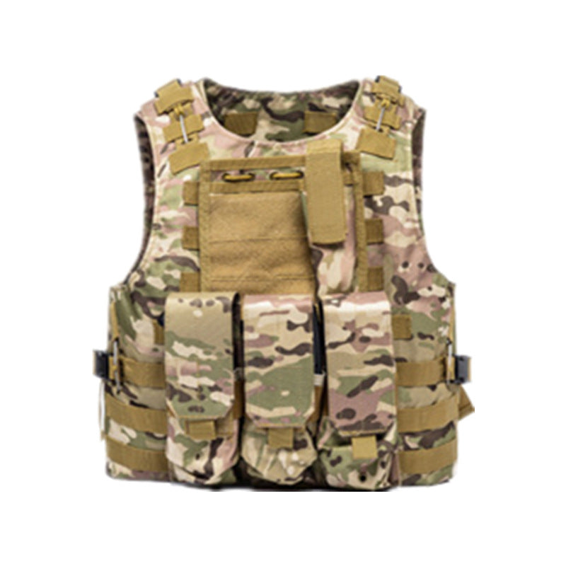 Amphibious Tactical Vest Vest MOLLE Camouflage Multifunction Lightweight Combat Vest CS Chicken Eating Tactical Equipment