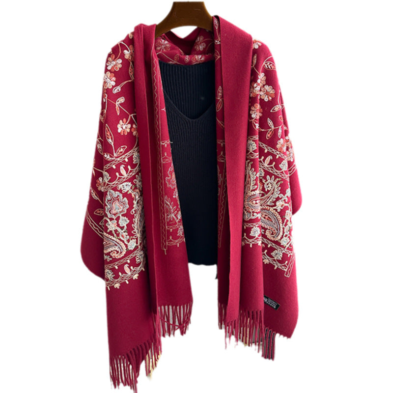 Women's Ethnic-style Embroidered Outer Shawl