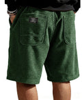 Multi-Pocket Embroidered Drawstring Elastic Waist Casual Shorts