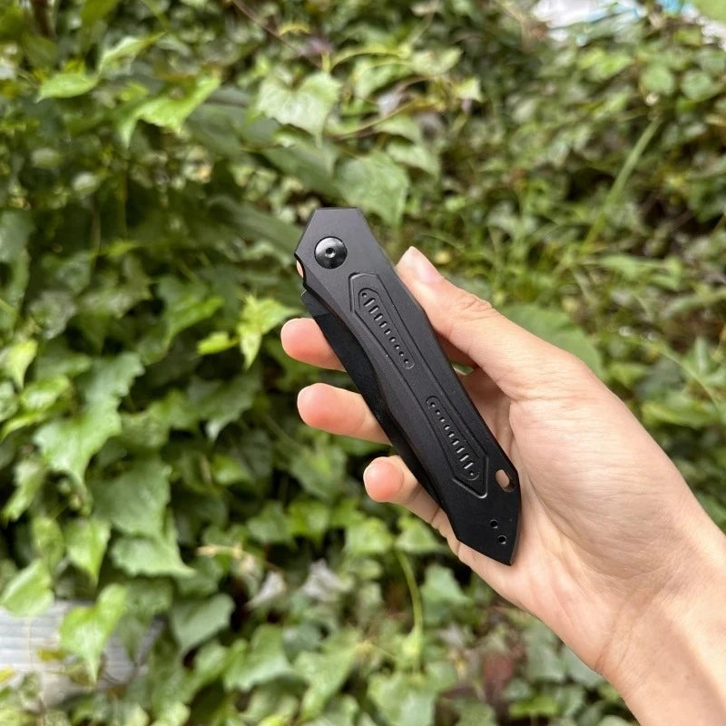 KS 7800 Blk Launch 6 Pocket Knife 3.75" Blade D2 Steel Treated Aluminum Handle Outdoor Tactical EDC Hunting Knife Men's Gift