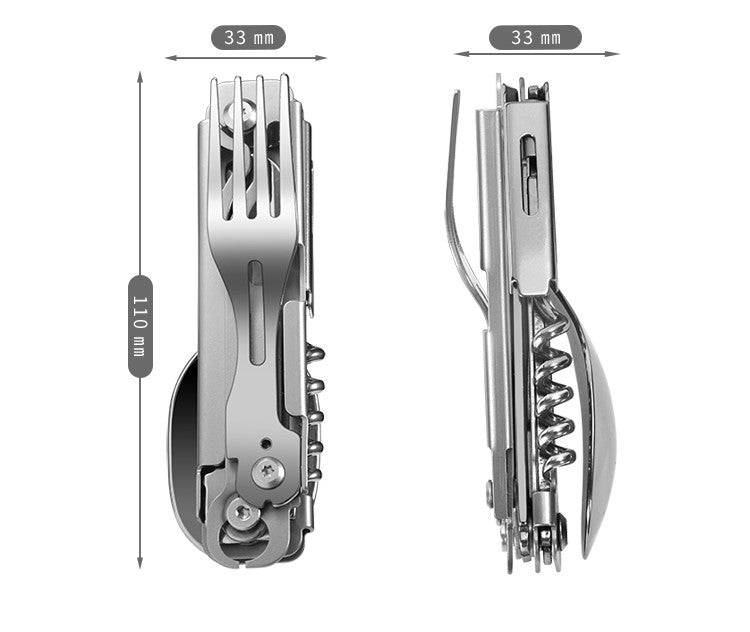 Outdoor Camping Utensils Spoon Fork Knife Utensils Multi Functional Spork Spoon Knife Forks