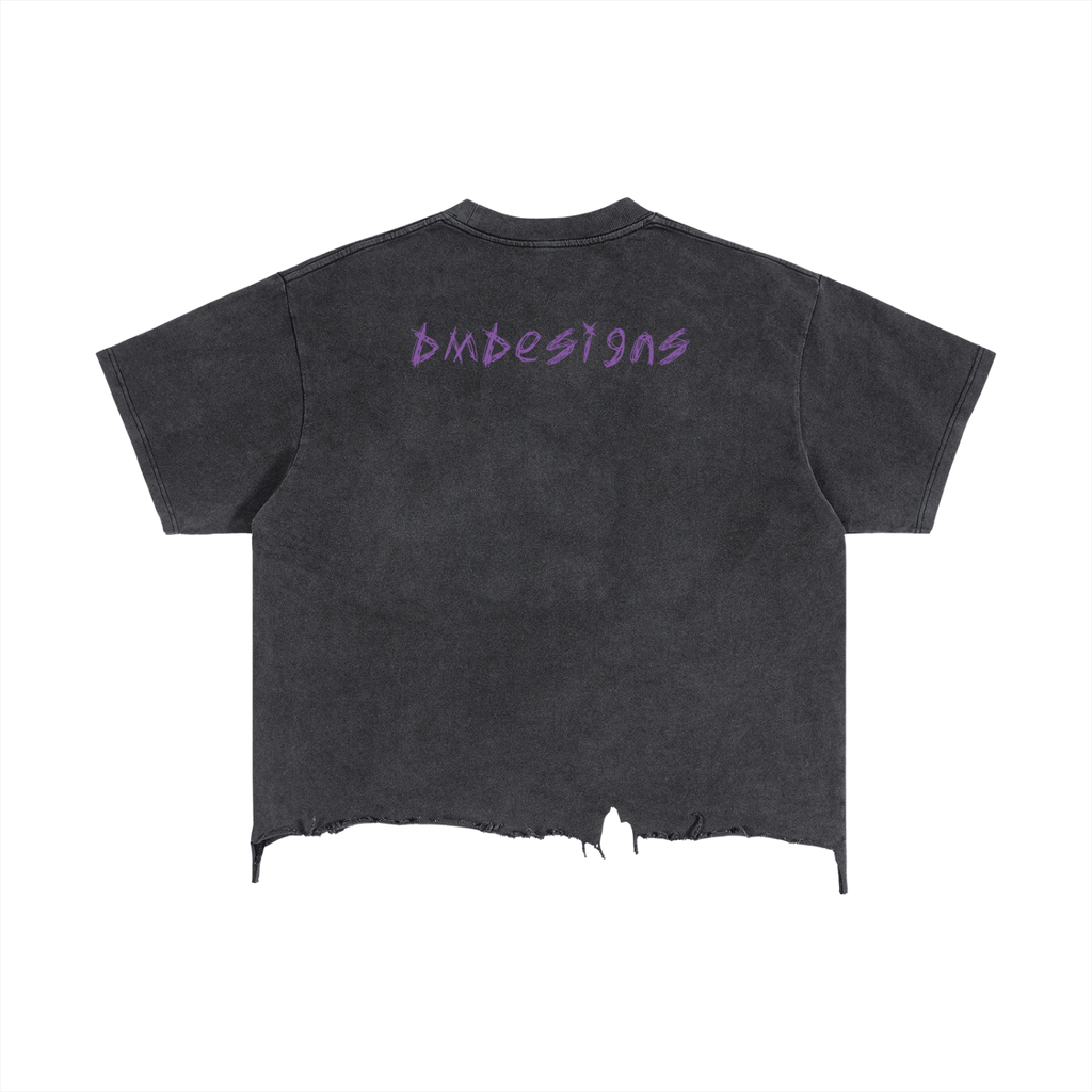 Vintage Wash Boxy Distressed Hem T-Shirt