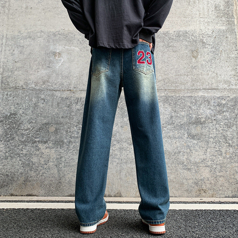 Embroidered Nostalgic Washed Jeans