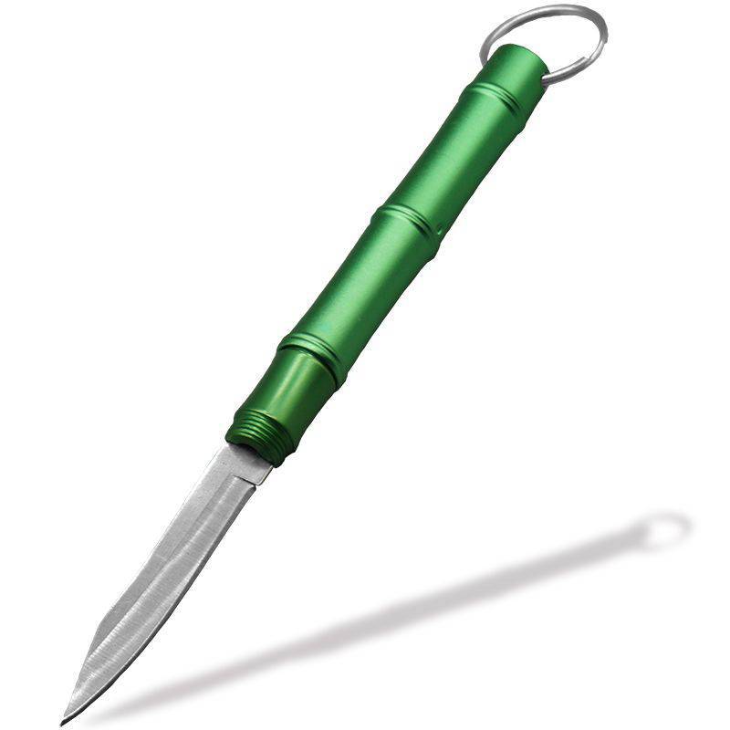 Green Bamboo Portable Outdoor Self-defense Folding Knife