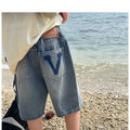 Teen Boys Korean Style Denim Shorts Child Casual Straight Jeans Capris Kids Summer Calf Pants 4-14Y Teenage Casual Short Pants