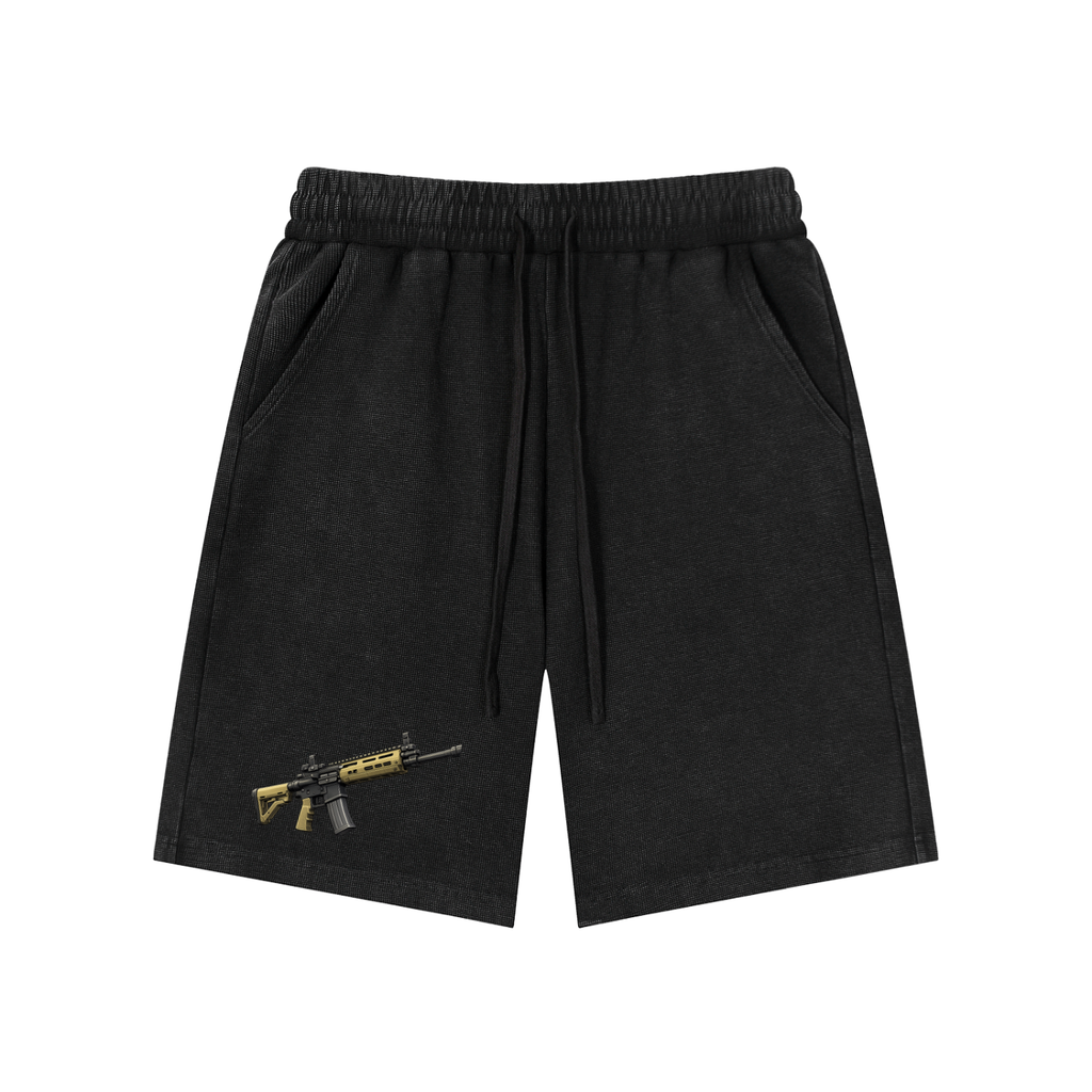 Mineral Wash Waffle Knit Shorts