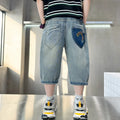 New Summer Kids Denim Shorts with Pockets For Teens Boys Slim Fit Mid-Calf Jeans Pants Teenage Child Causal Capris Shorts 5-14T
