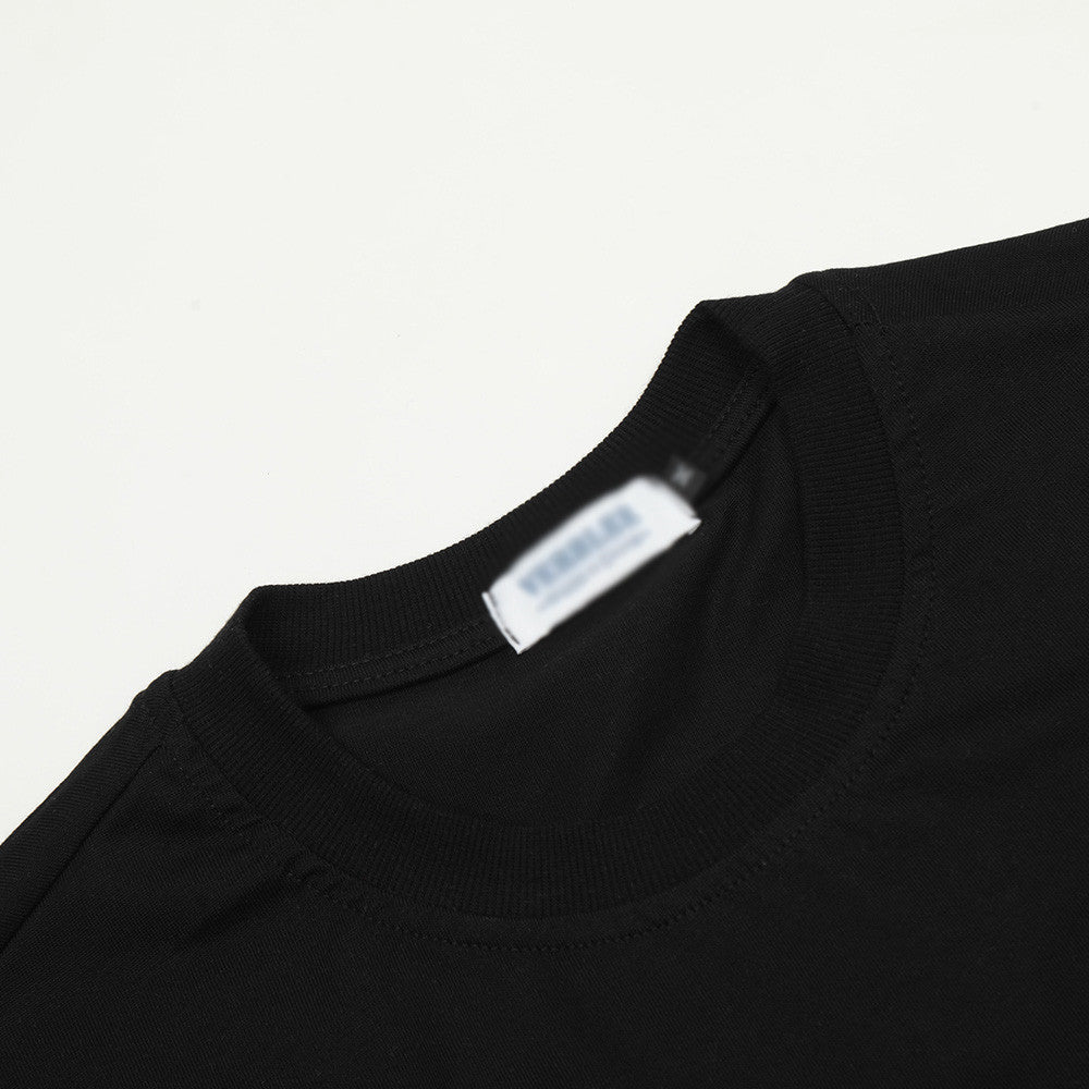 Bow Leather Embroidered Short-sleeved T-shirt