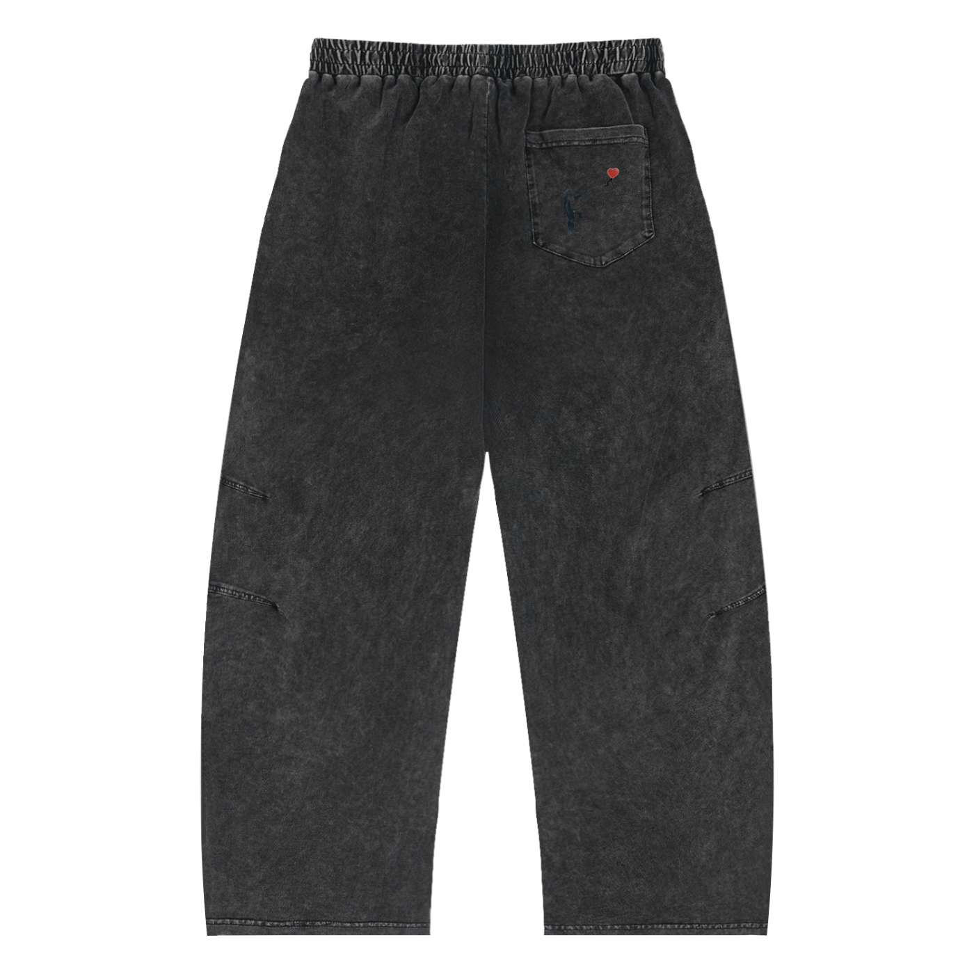 Snow Wash Drawstring Cotton Pants