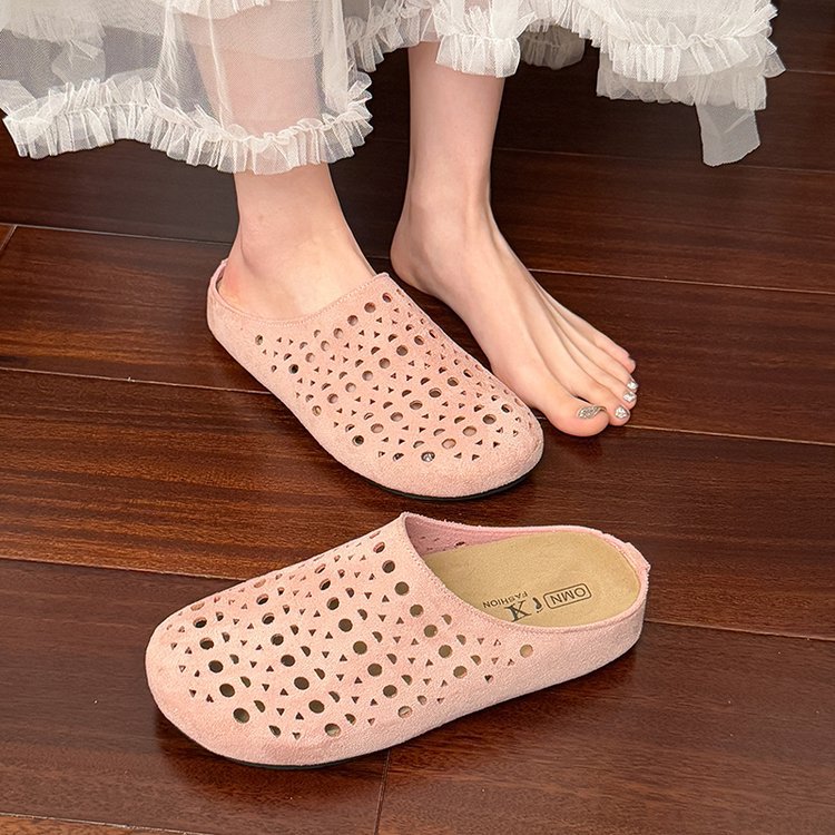 Women's Thick-soled Boken Toe-cap Half Slippers