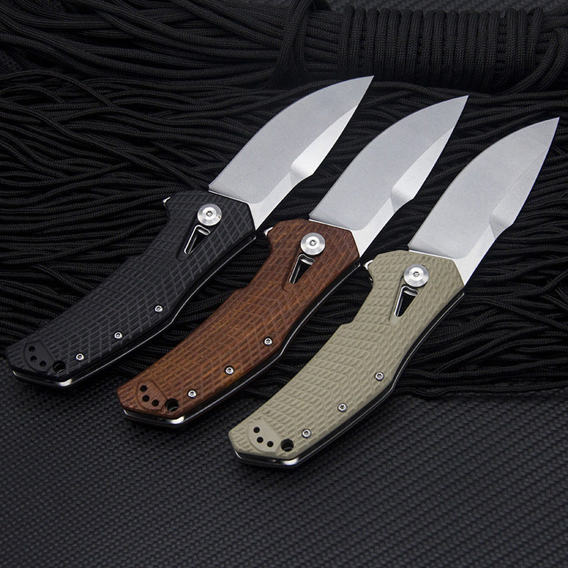 High-quality Sharp Wooden Handle Multi-function Folding Knife