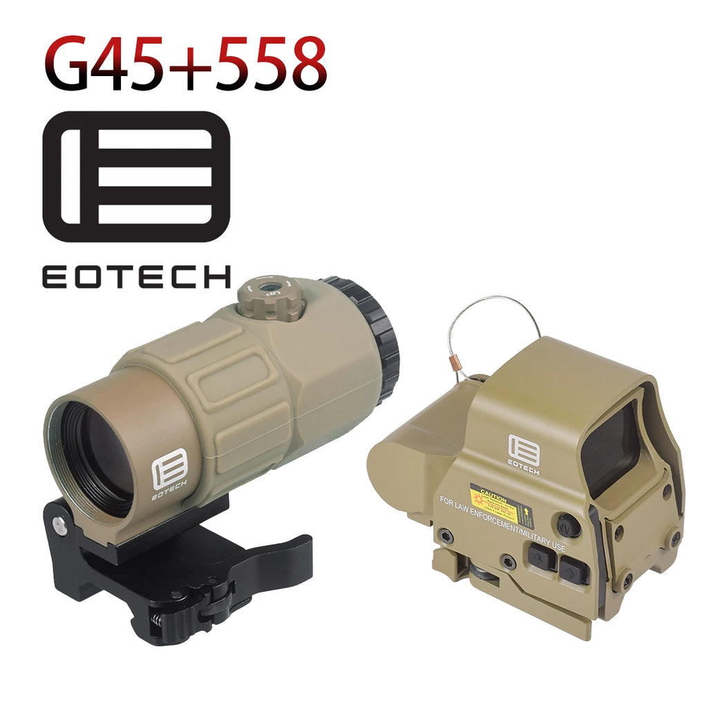 EOTECH G43 G33 G45 3X 5X Magnifier Scope EOTECH 558 Holographic Collimator Red Dot Sight 20mm Rail Hunting Airsfot Optics Scope