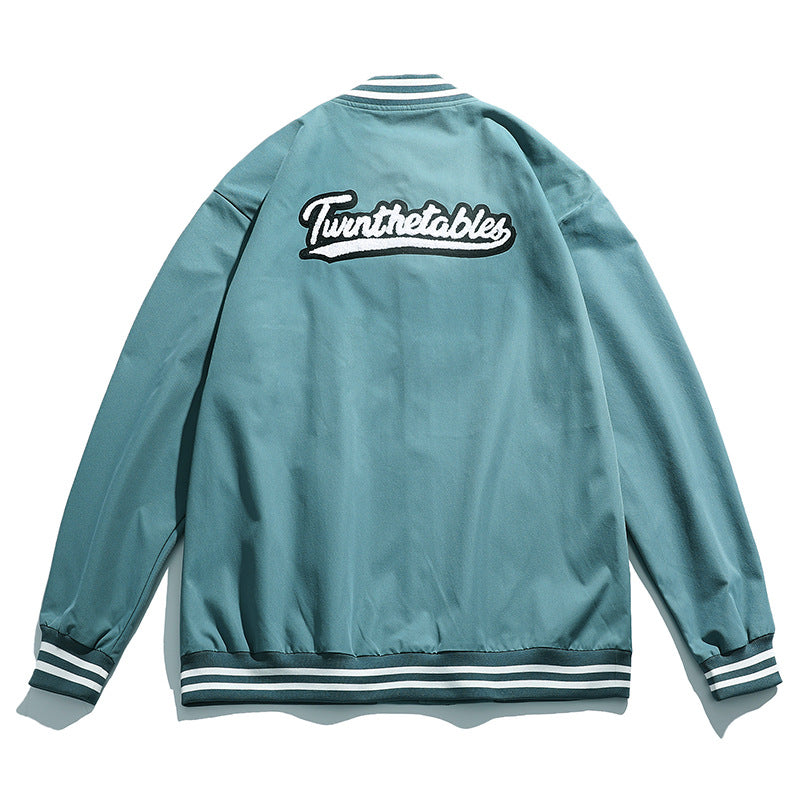 Embroidered Baseball Jacket Men's All-match Casual Towel Embroidered Jacket