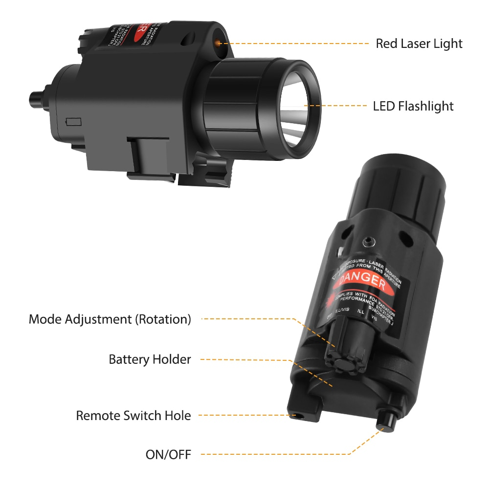 200 Lumens Tactical Gun Light Airsoft