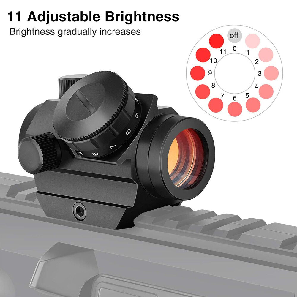 1x20 Tactical Rifle Scope 4 MOA Red Dot Sight Airsoft