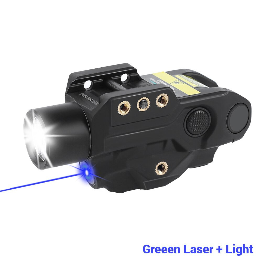 500 Lumens Pistol Light Blue/Green Laser Flashlight Airsoft
