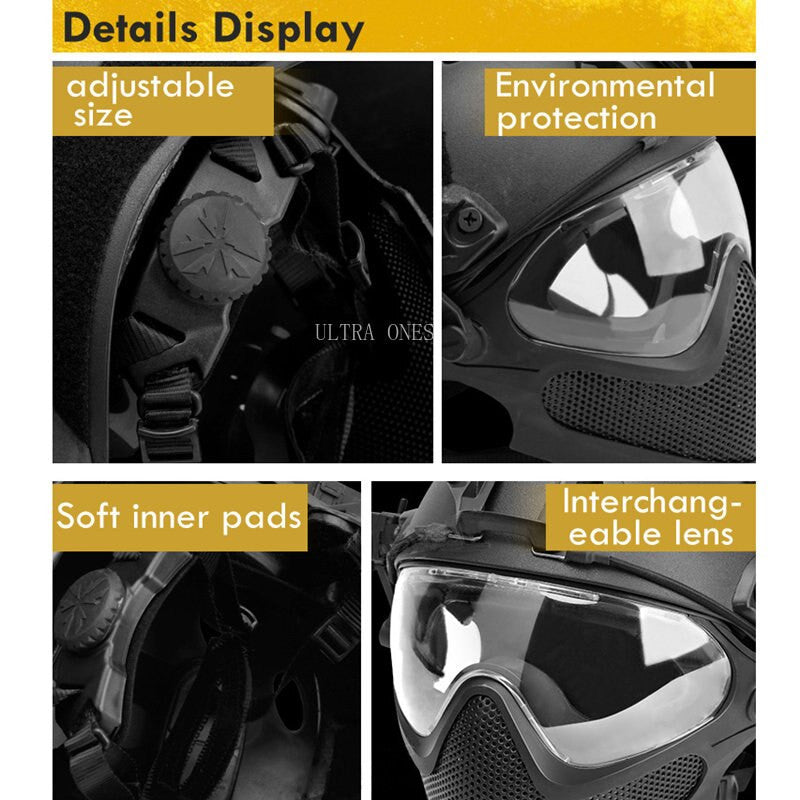 Tactical Helmet Military Game Cs Airsoft