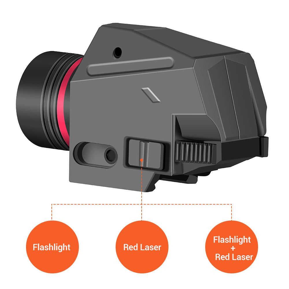 Tactical Gun Light with Red Laser