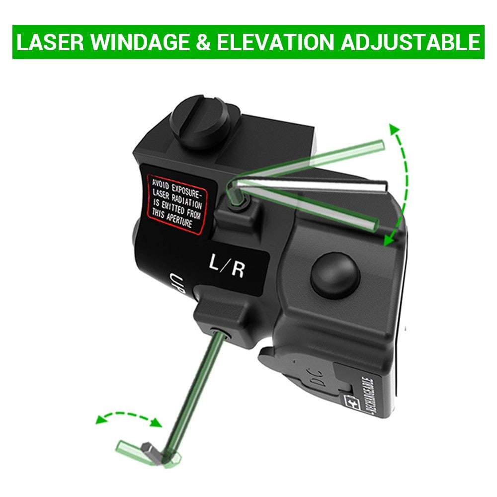 Tactical USB Rechargeable Green Blue Laser Sight Airsoft