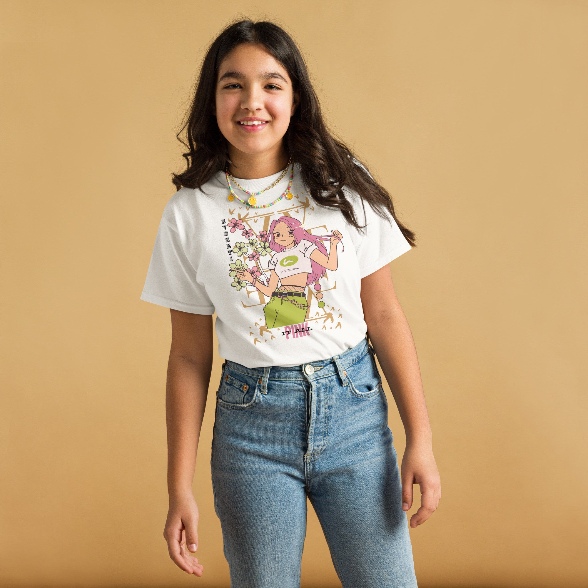 'Pink it All' Youth Classic Tee-5