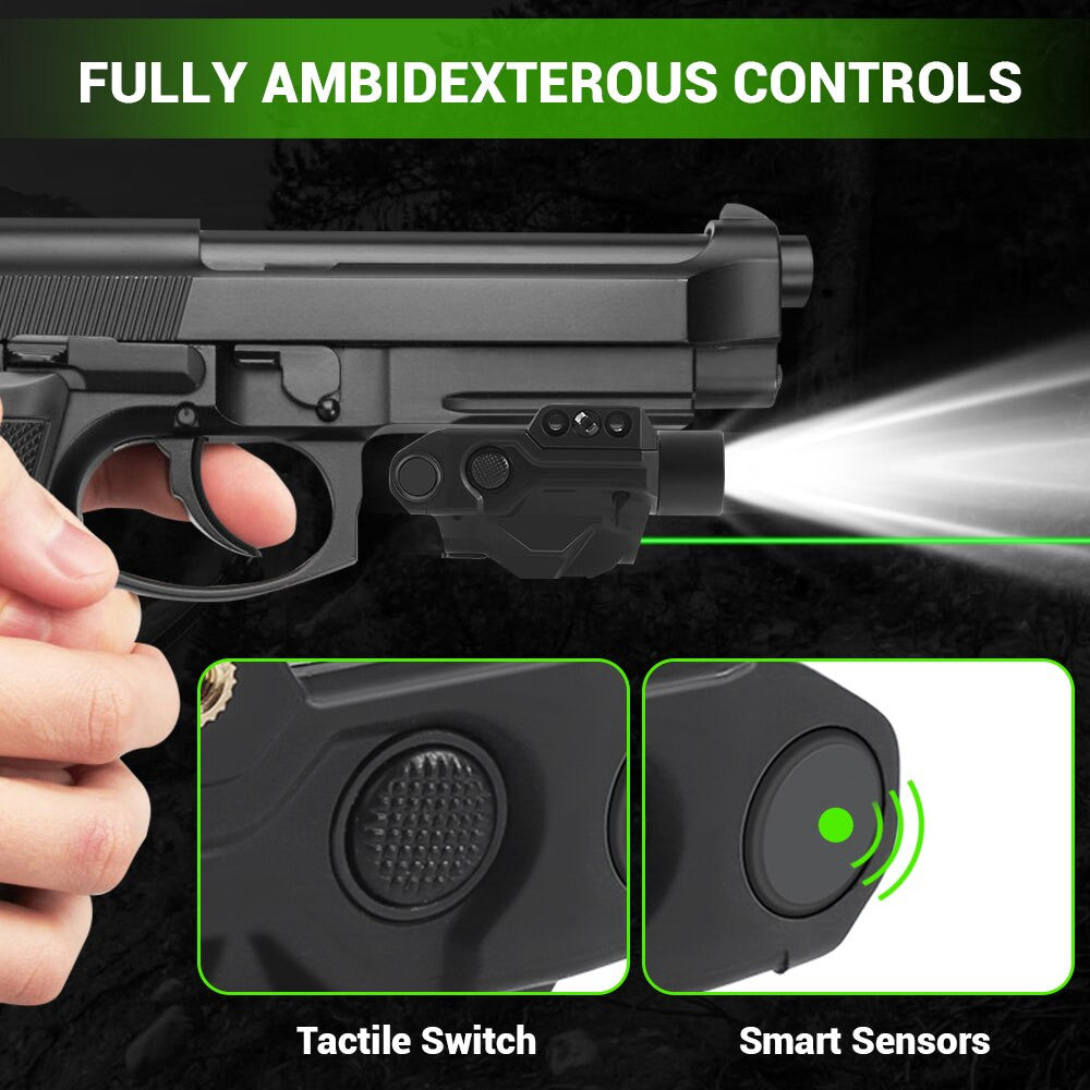 500 Lumens Pistol Light Blue/Green Laser Flashlight Airsoft