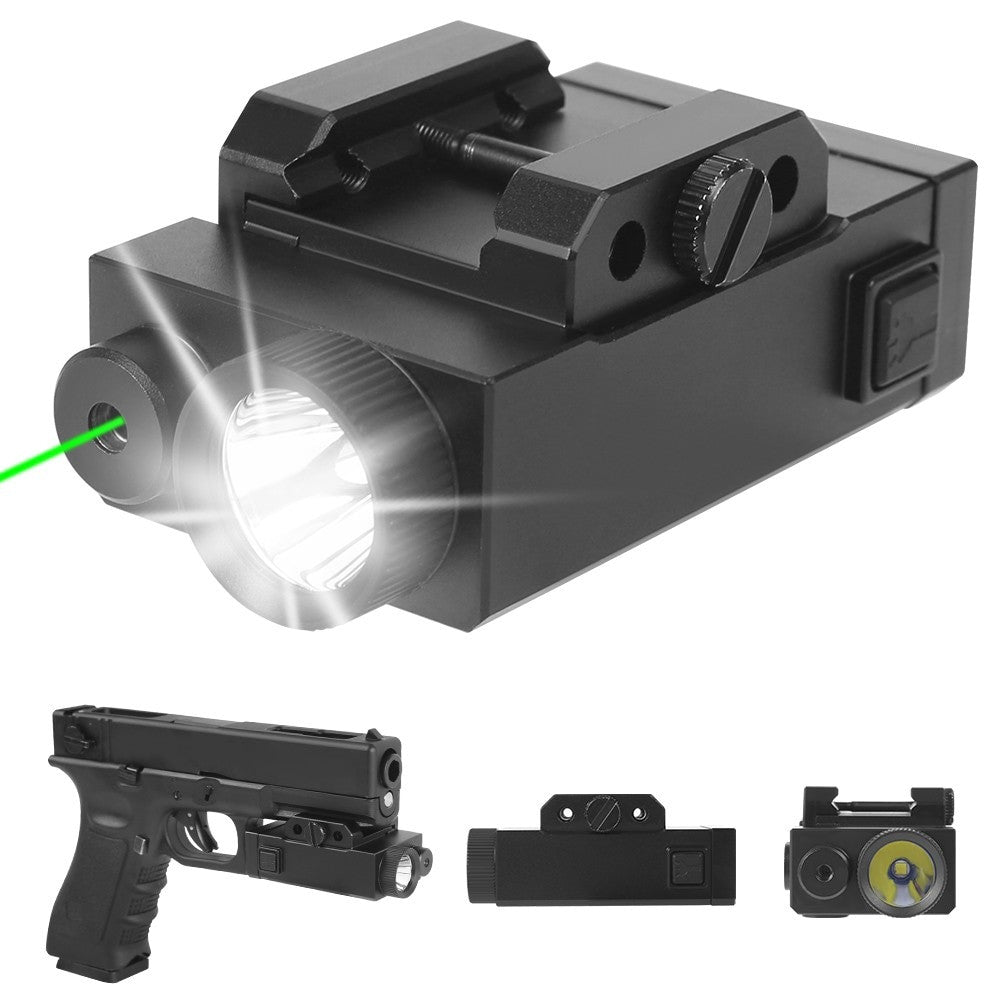 1000 Lumens Pistol Light with Green Laser Tactical LED Airsoft
