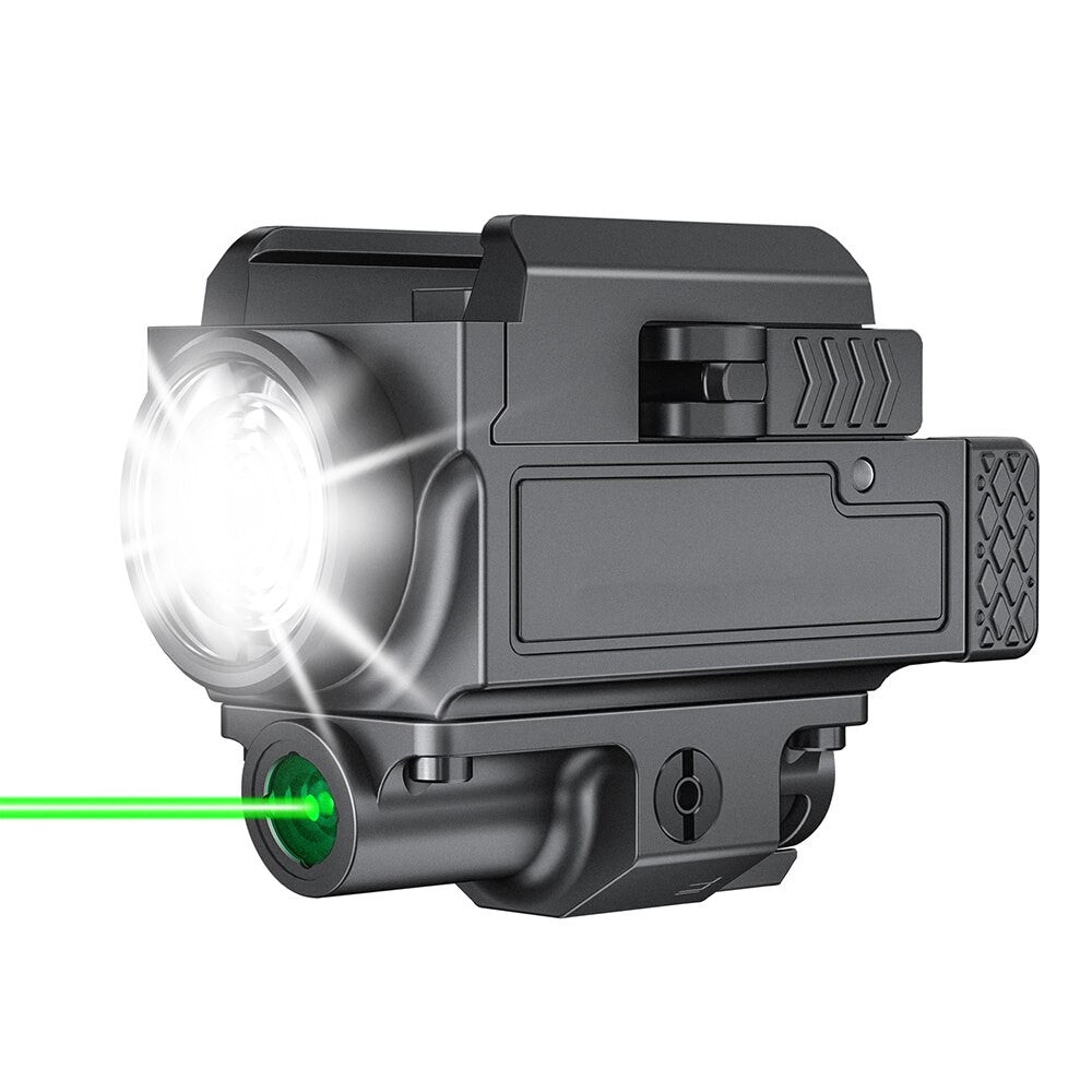 800 Lumens Pistol Light with Green Laser Tactical LED Airsoft