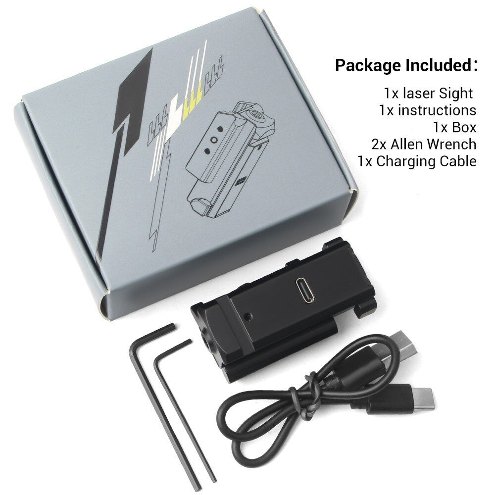 Tactical Laser Sight Pistol USB Rechargeable Green Red Laser Sight Airsoft