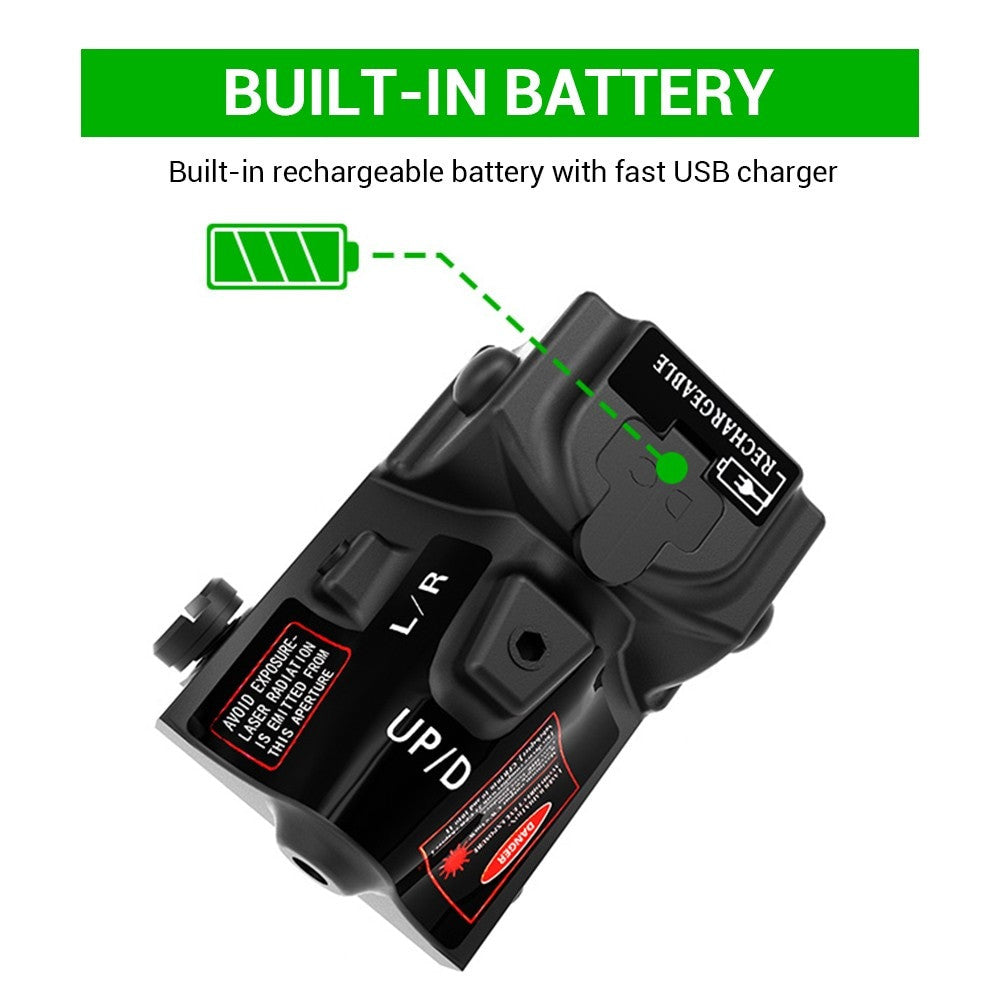 Tactical USB Rechargeable Green Blue Laser Sight Airsoft