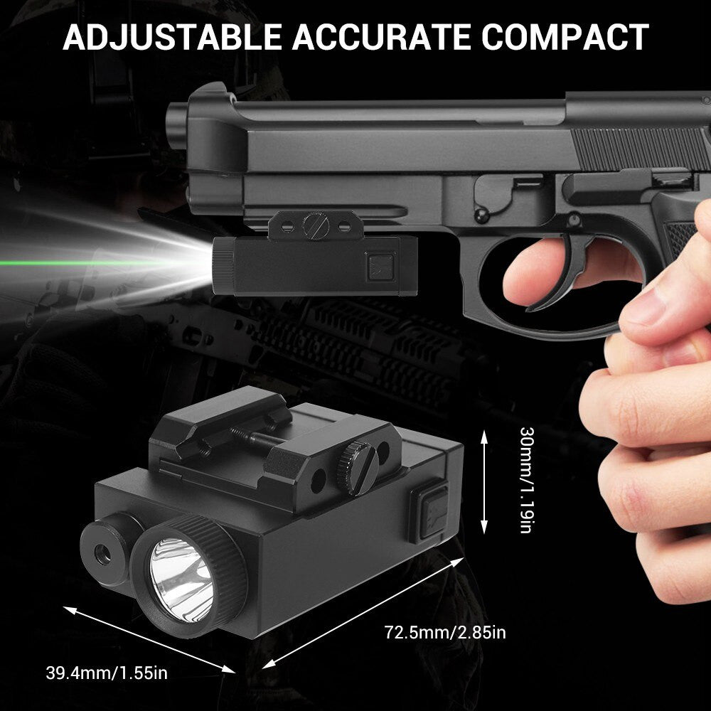 1000 Lumens Pistol Light with Green Laser Tactical LED Airsoft
