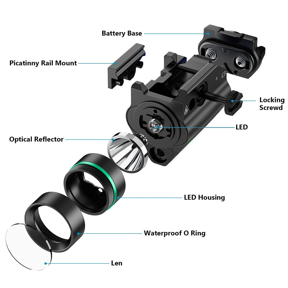 1000 Lumens Pistol Flashlight BB Pistol Laser Light Airsoft