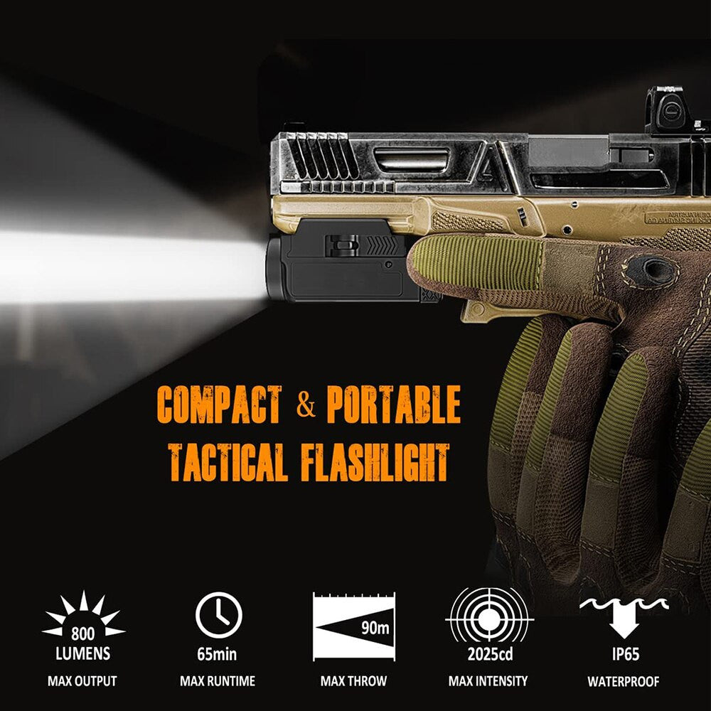800 Lumen Mini Pistol Light Tactical LED Airsoft