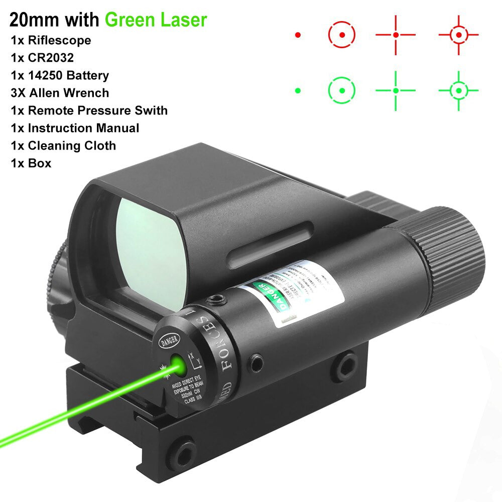 Tactical Reflex Red Green Laser Scope