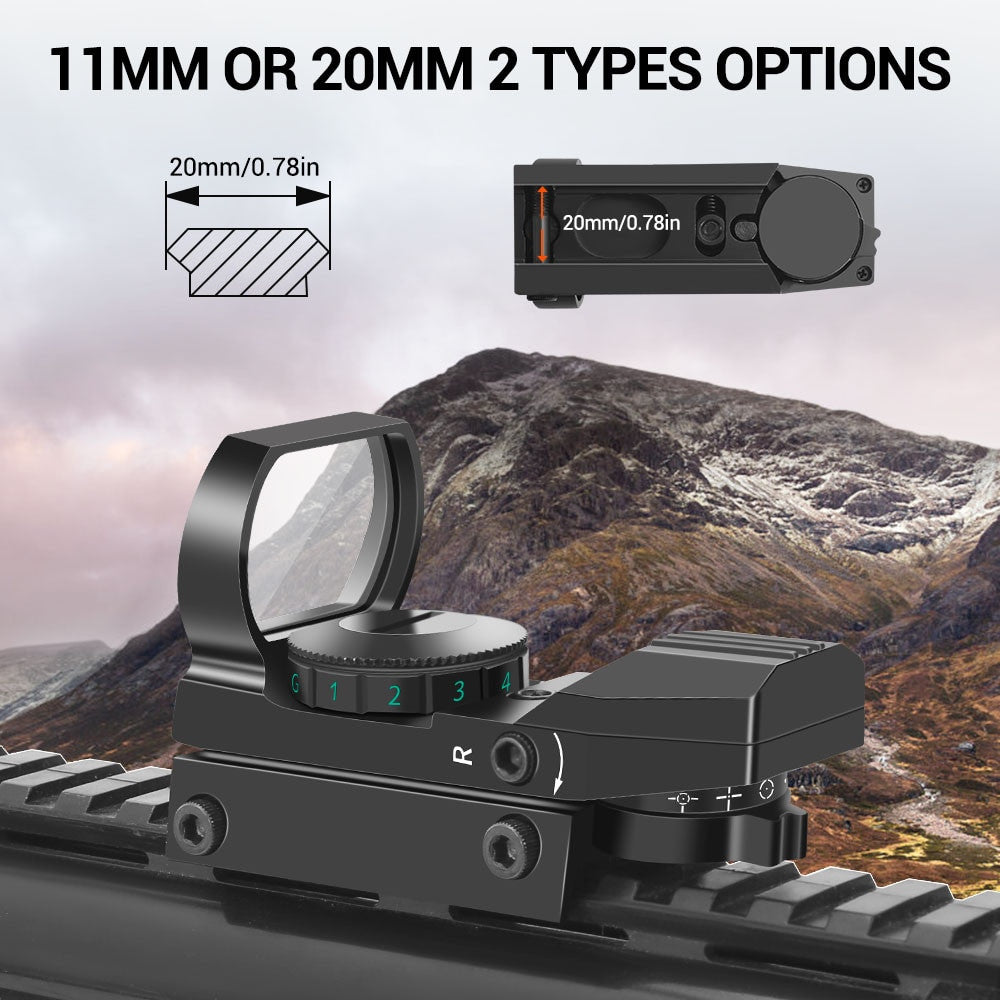Tactical Riflescope Optics Red Green Projected Dot