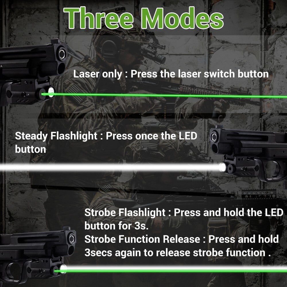 Tactical LED Weapon Gun Light Red Laser Sight Airsoft